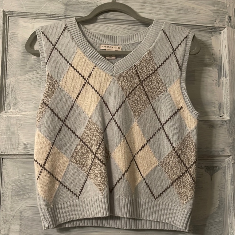 Sincerely Jules checkered sweater vest. Worn once.